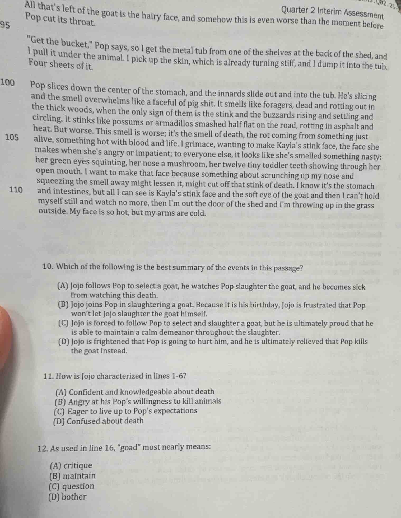 all thats left of the goat is the hairy face, and somehow this is even …