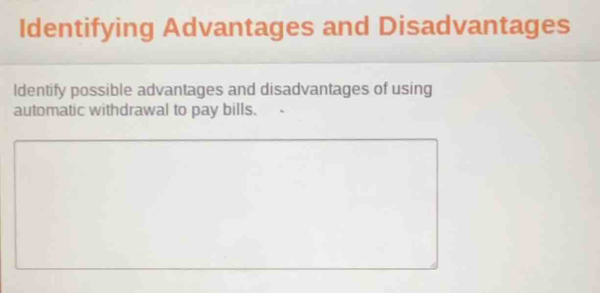 identifying advantages and disadvantages identify possible advantages a…