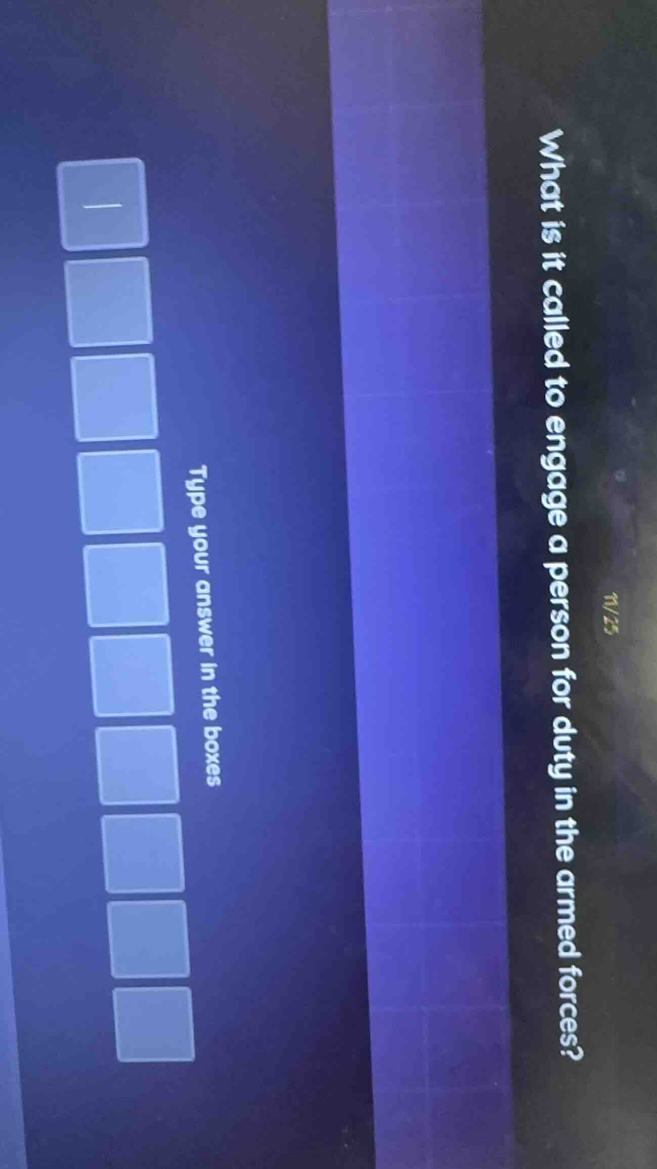 what is it called to engage a person for duty in the armed forces? type…