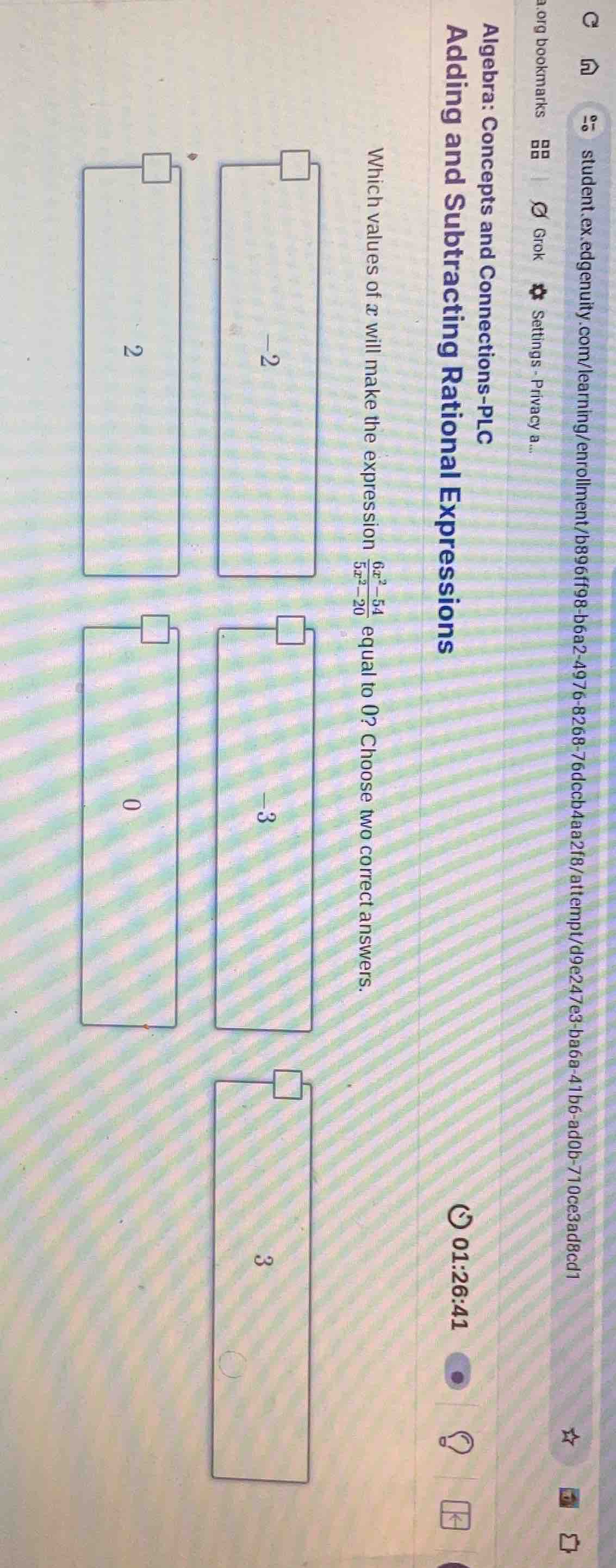 algebra: concepts and connections - plc adding and subtracting rational…