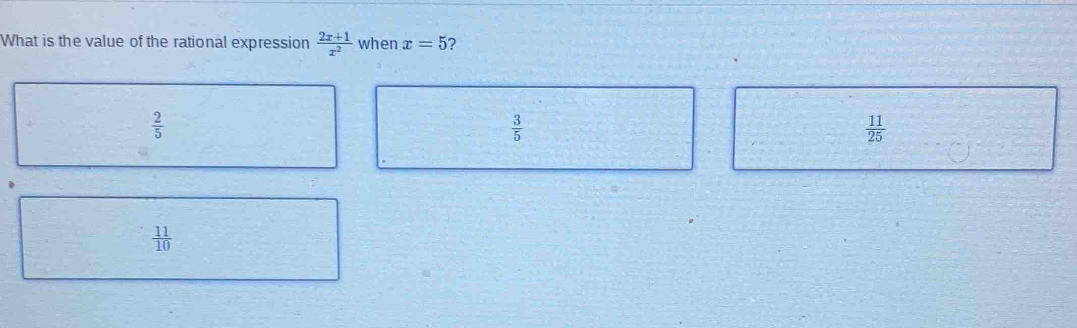 what is the value of the rational expression \\(\\frac{2x + 1}{x^2}\\) …