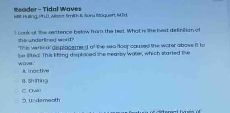 reader - tidal waves mike hulling, ph.d, allison smith & sara stopkert,…