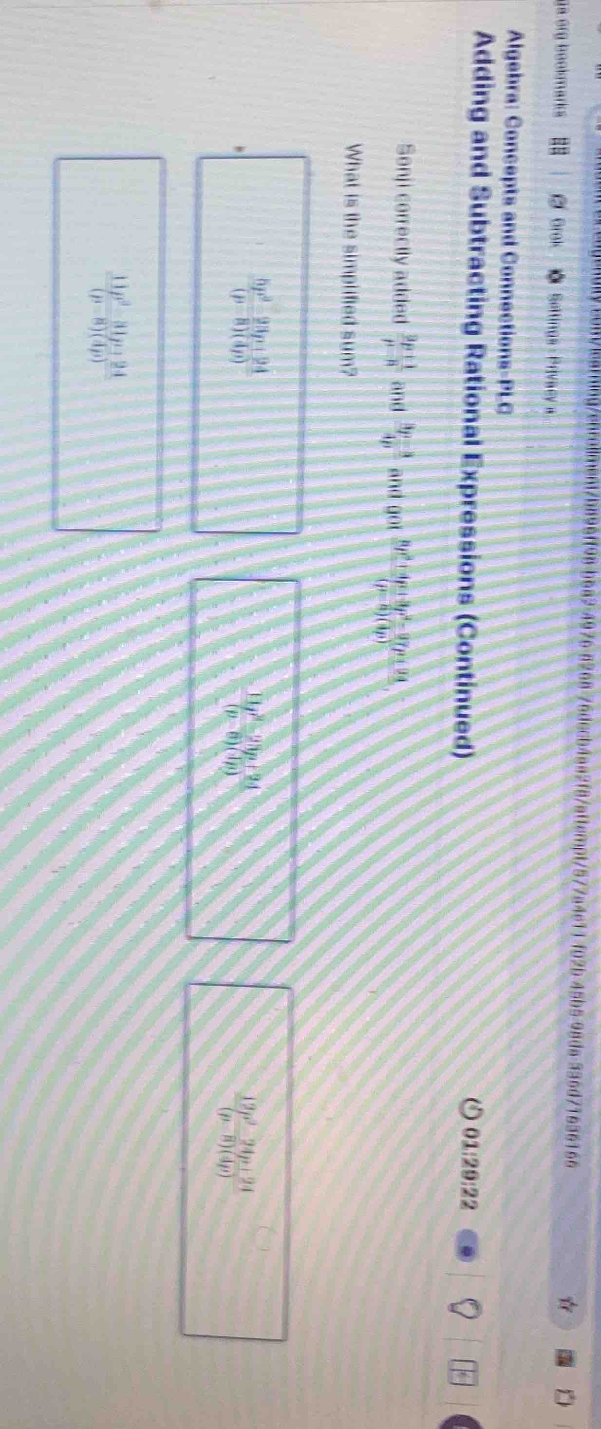 algebra: concepts and connections - plc adding and subtracting rational…