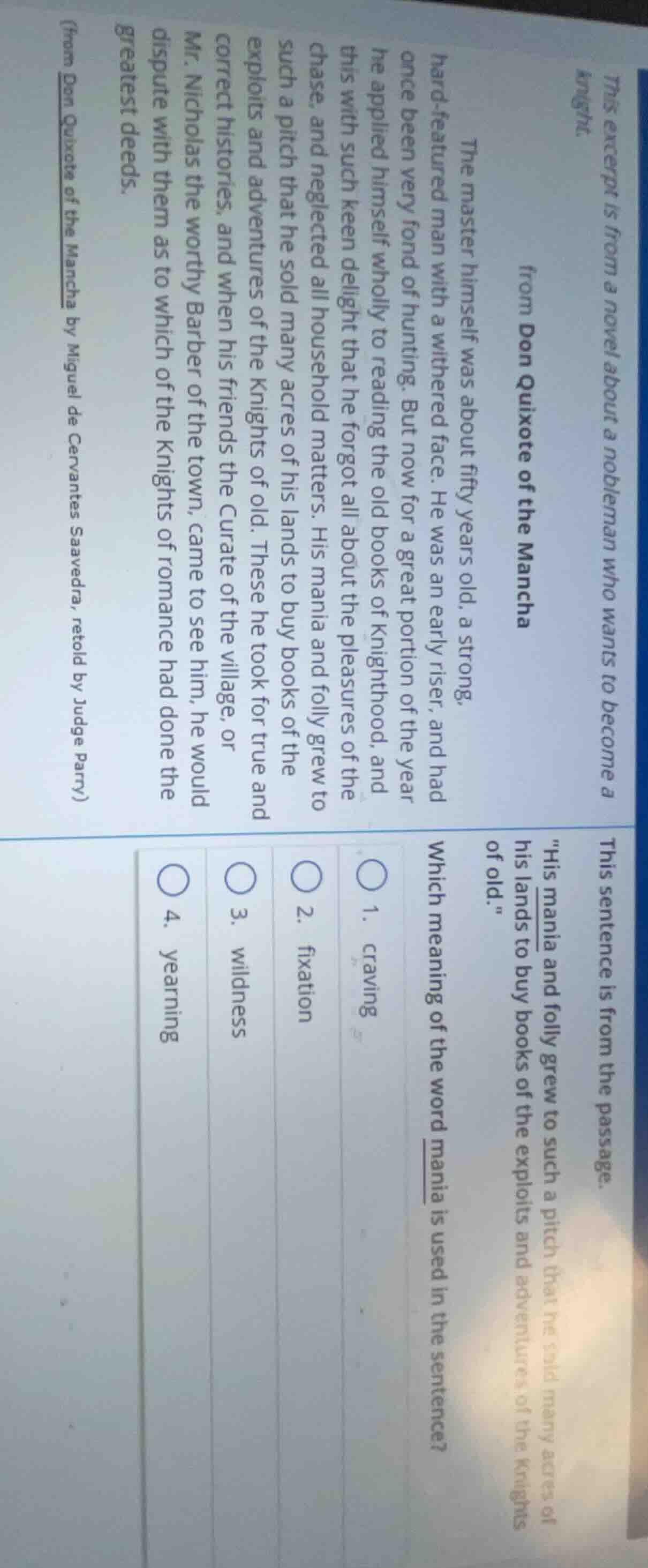 this excerpt is from a novel about a nobleman who wants to become a kni…