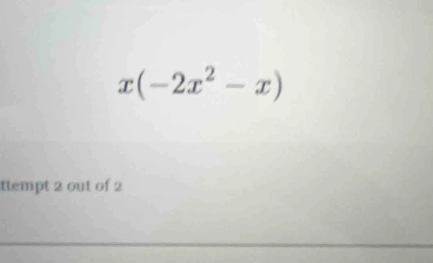 x(-2x² - x)