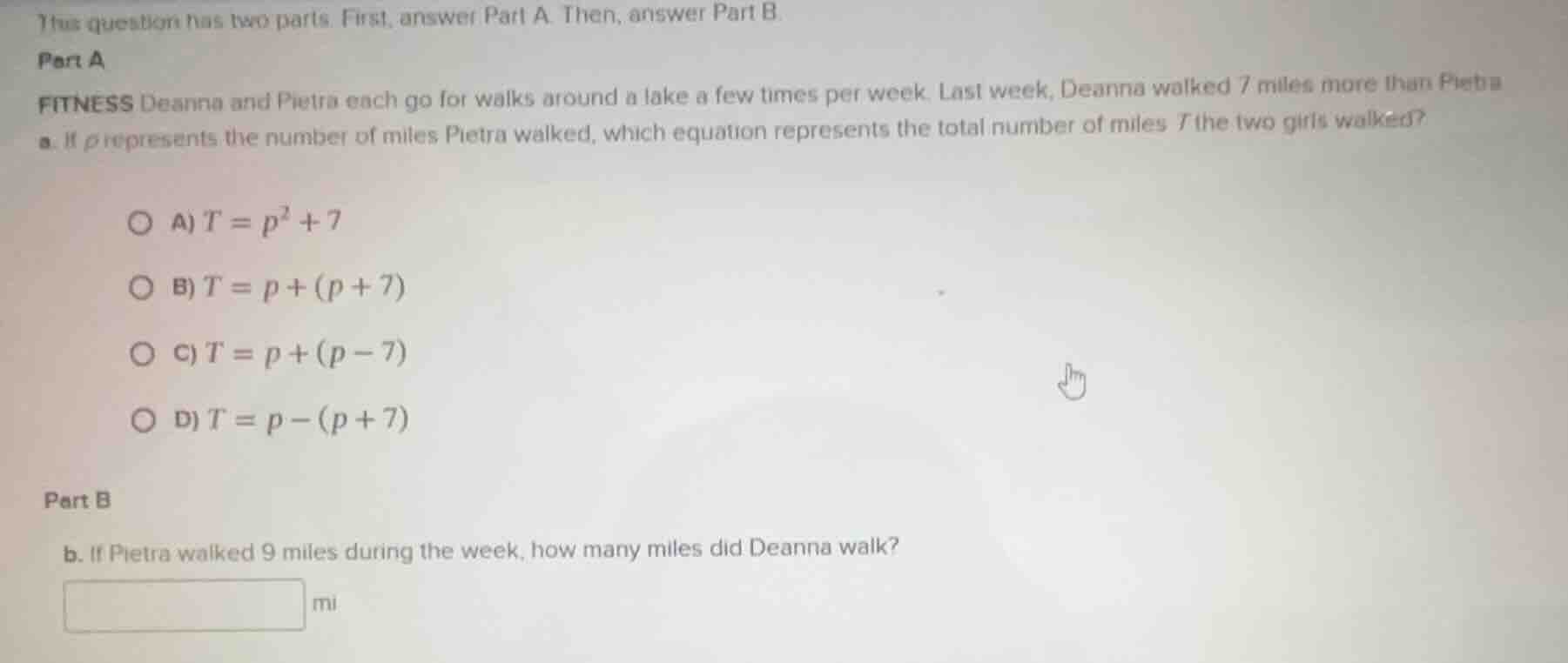 this question has two parts. first, answer part a. then, answer part b.…