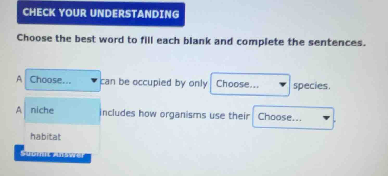 check your understanding choose the best word to fill each blank and co…