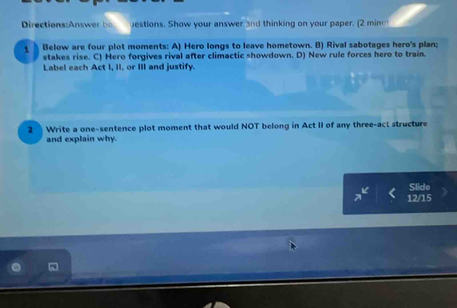 directions:answer both questions. show your answer and thinking on your…
