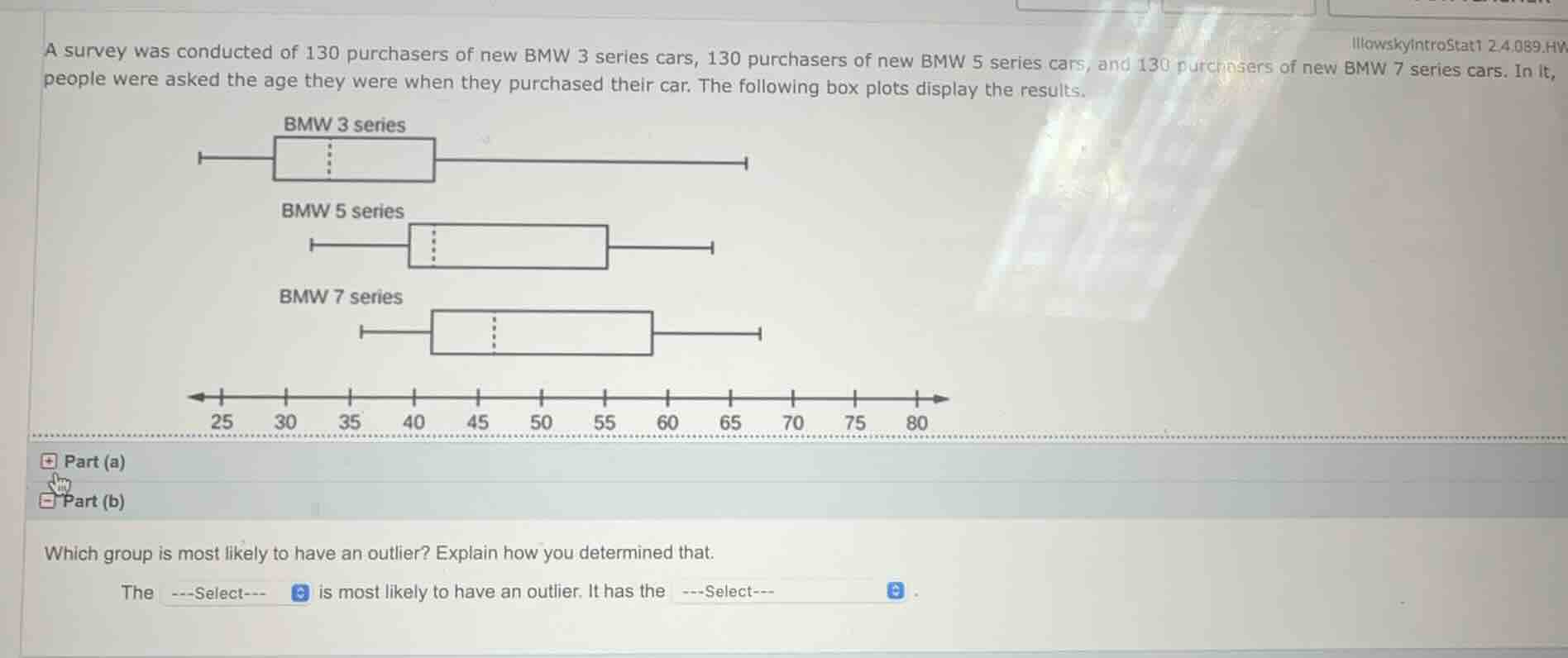 a survey was conducted of 130 purchasers of new bmw 3 series cars, 130 …