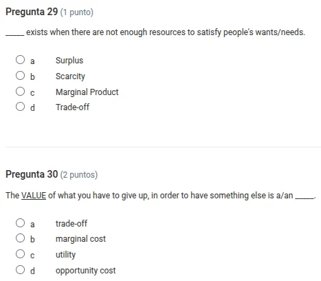 pregunta 29 (1 punto) ____ exists when there are not enough resources t…