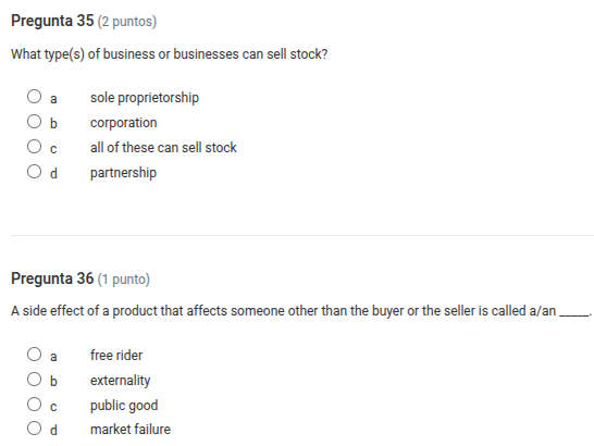 pregunta 35 (2 puntos) what type(s) of business or businesses can sell …