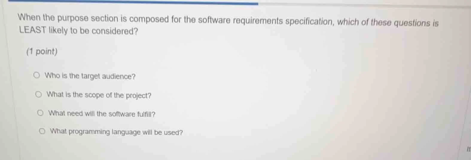 when the purpose section is composed for the software requirements spec…