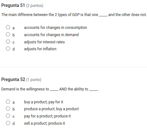 pregunta 51 (2 puntos) the main differene between the 2 types of gdp is…