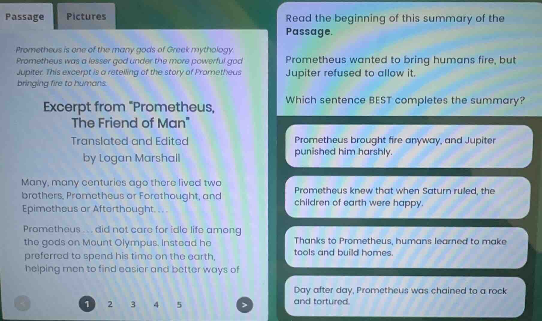passage pictures prometheus is one of the many gods of greek mythology.…