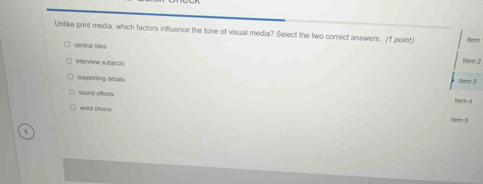 unlike print media, which factors influence the tone of visual media? s…