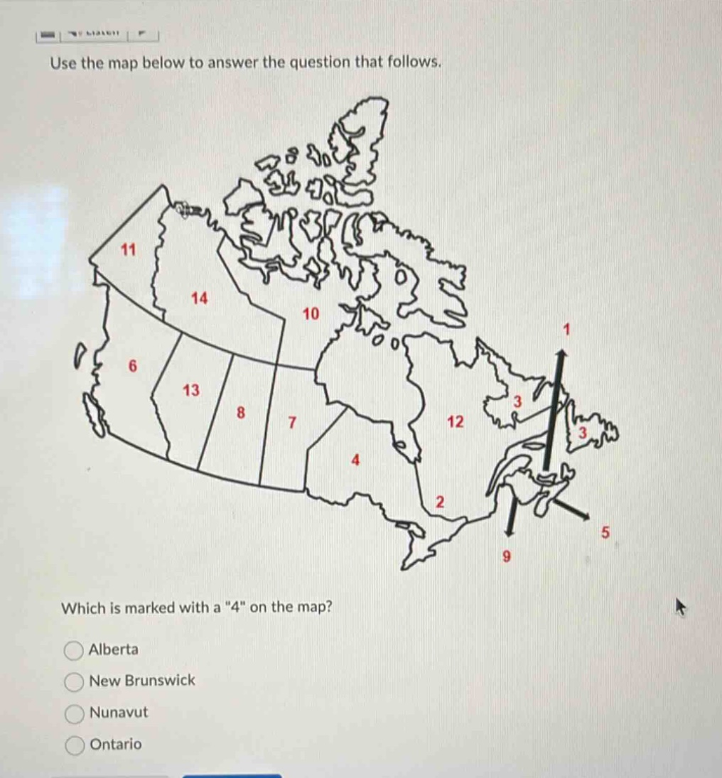 use the map below to answer the question that follows. which is marked …