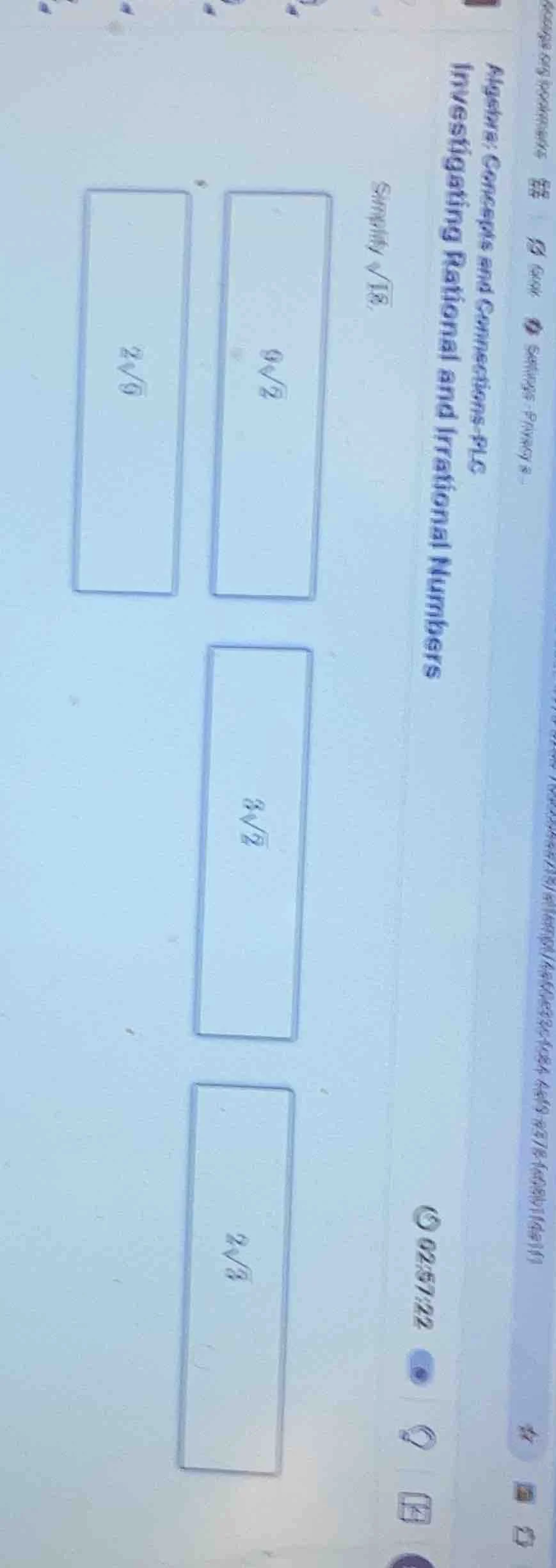 algebra: concepts and connections - plc investigating rational and irra…