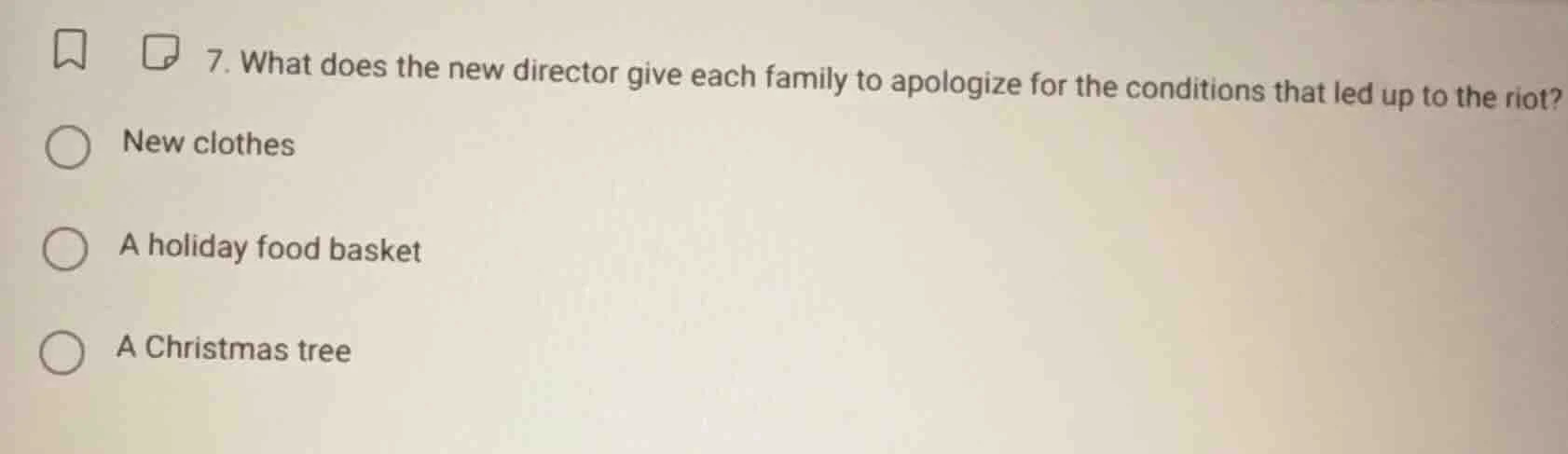 7. what does the new director give each family to apologize for the con…