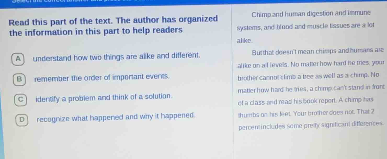 read this part of the text. the author has organized the information in…