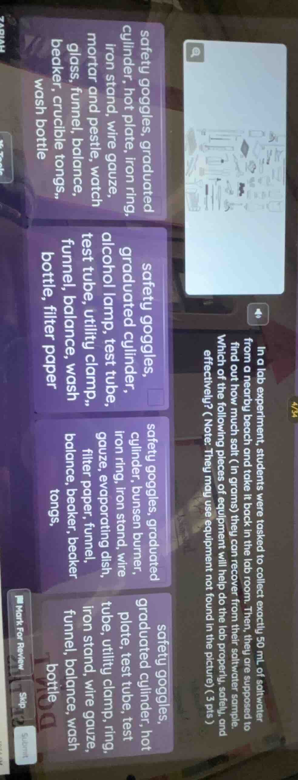 in a lab experiment, students were tasked to collect exactly 50 ml of s…