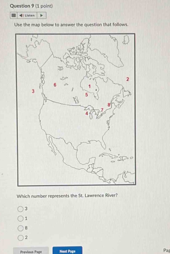 question 9 (1 point) use the map below to answer the question that foll…