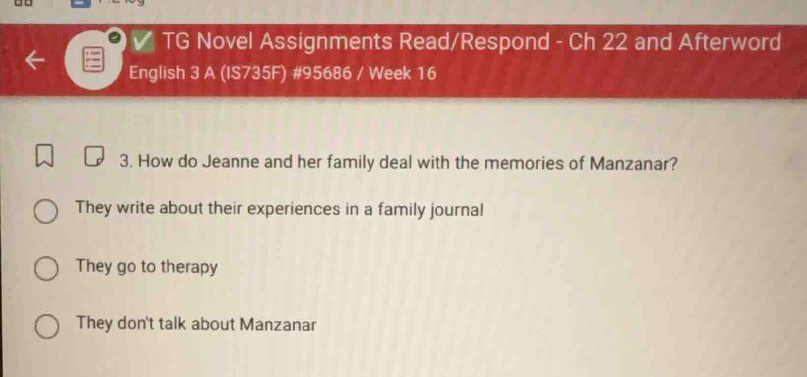 3. how do jeanne and her family deal with the memories of manzanar? the…