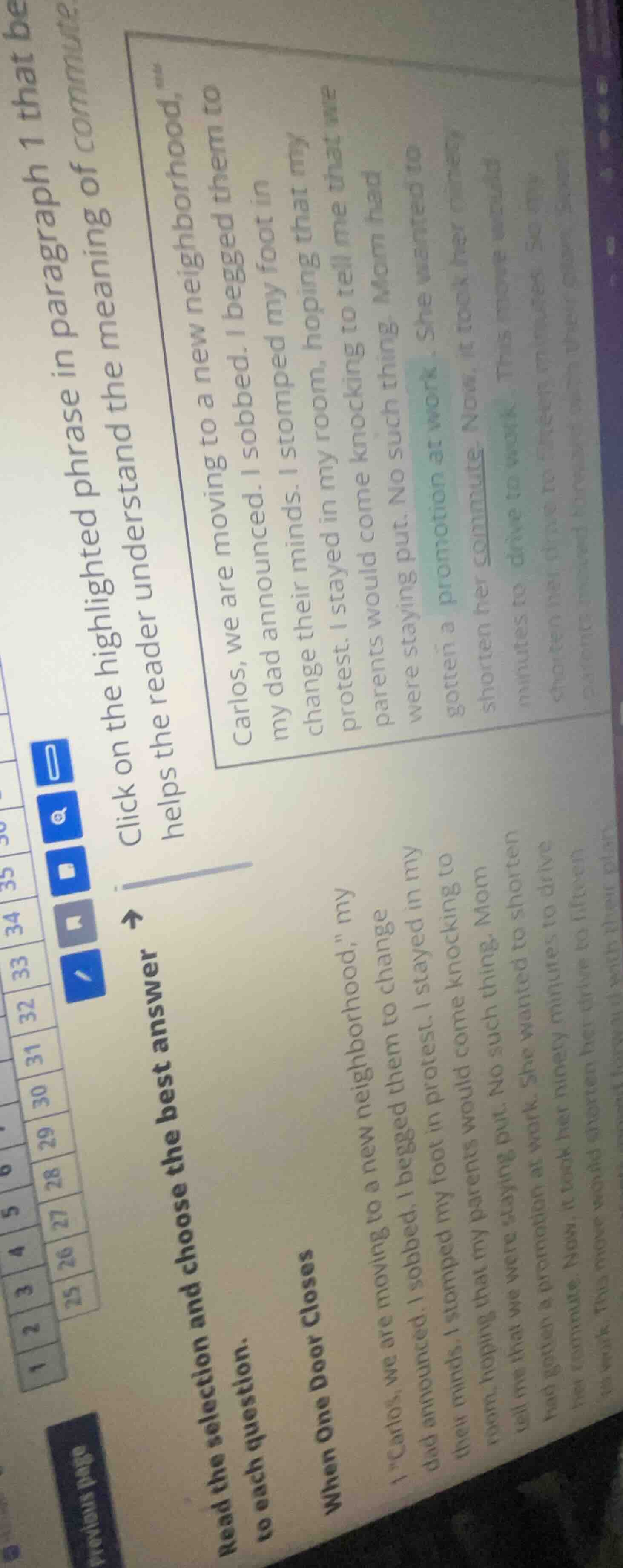 read the selection and choose the best answer to each question. when on…