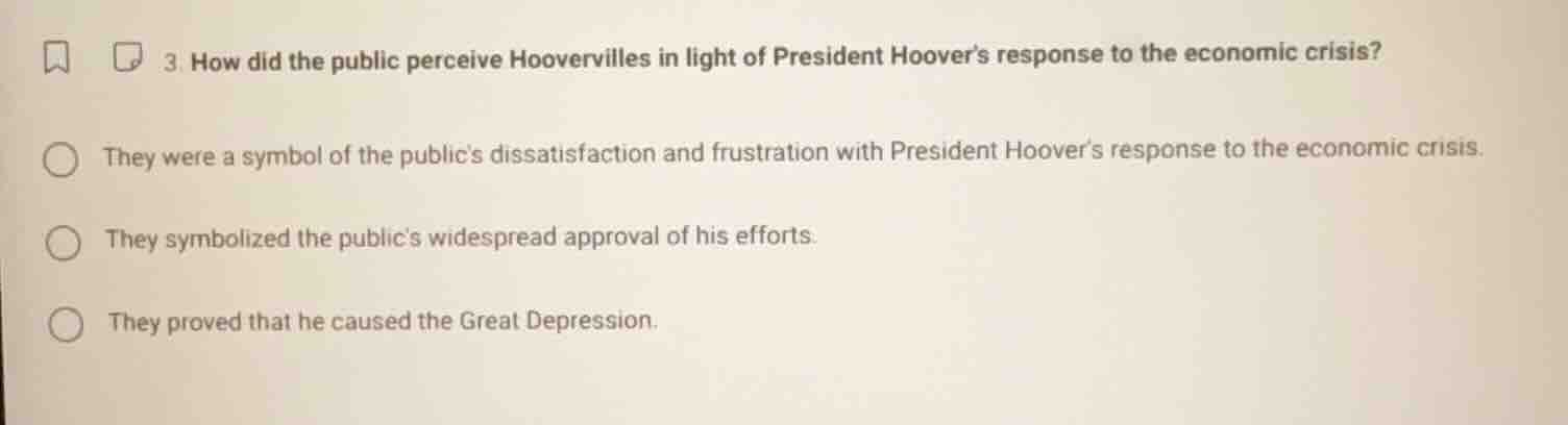 3. how did the public perceive hoovervilles in light of president hoove…