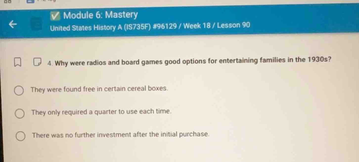 4. why were radios and board games good options for entertaining famili…