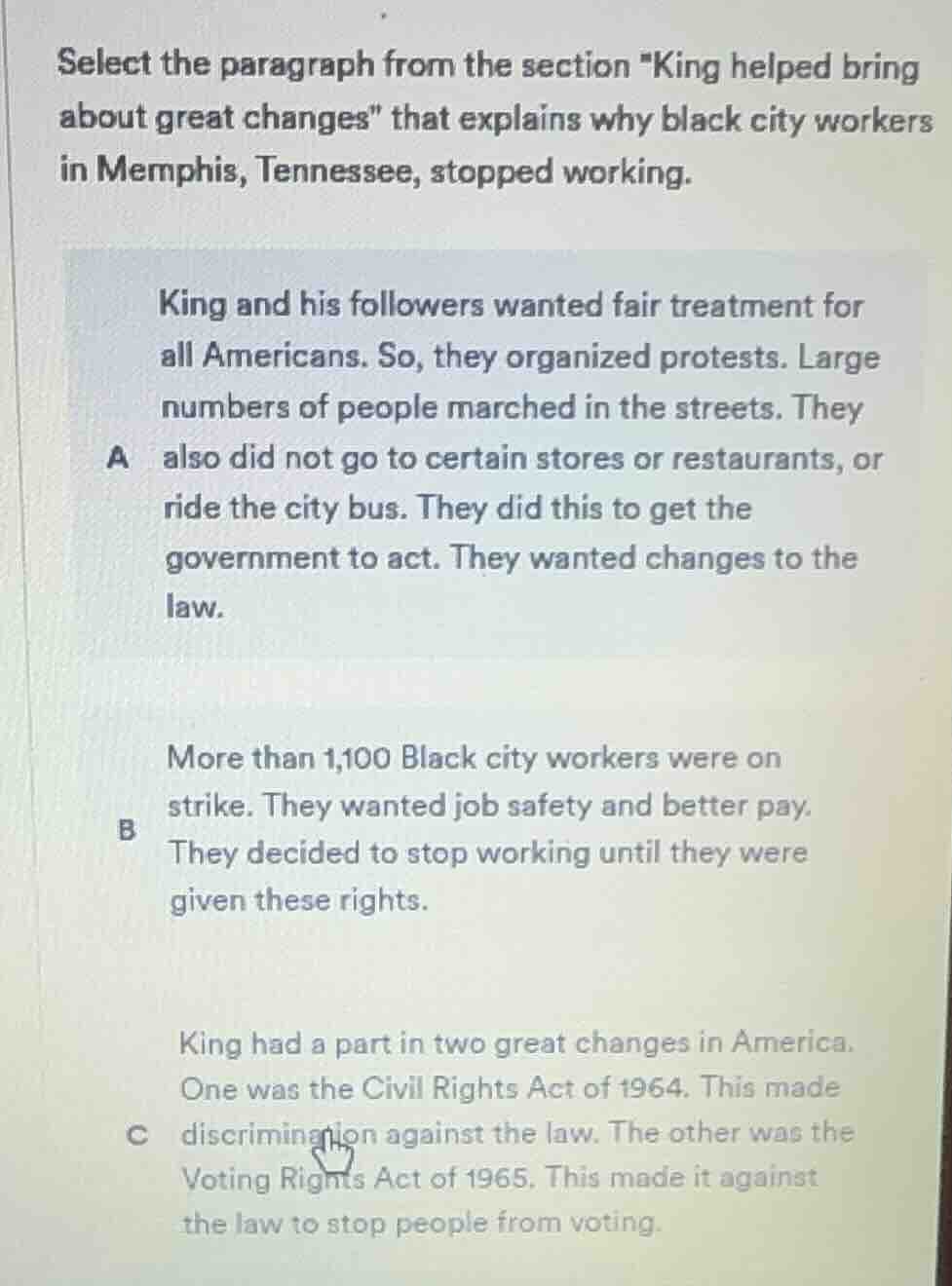 select the paragraph from the section \king helped bring about great ch…