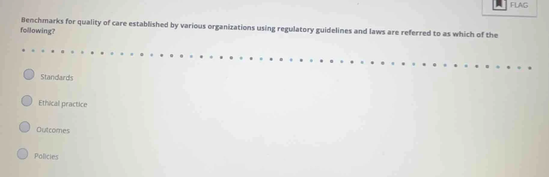 benchmarks for quality of care established by various organizations usi…