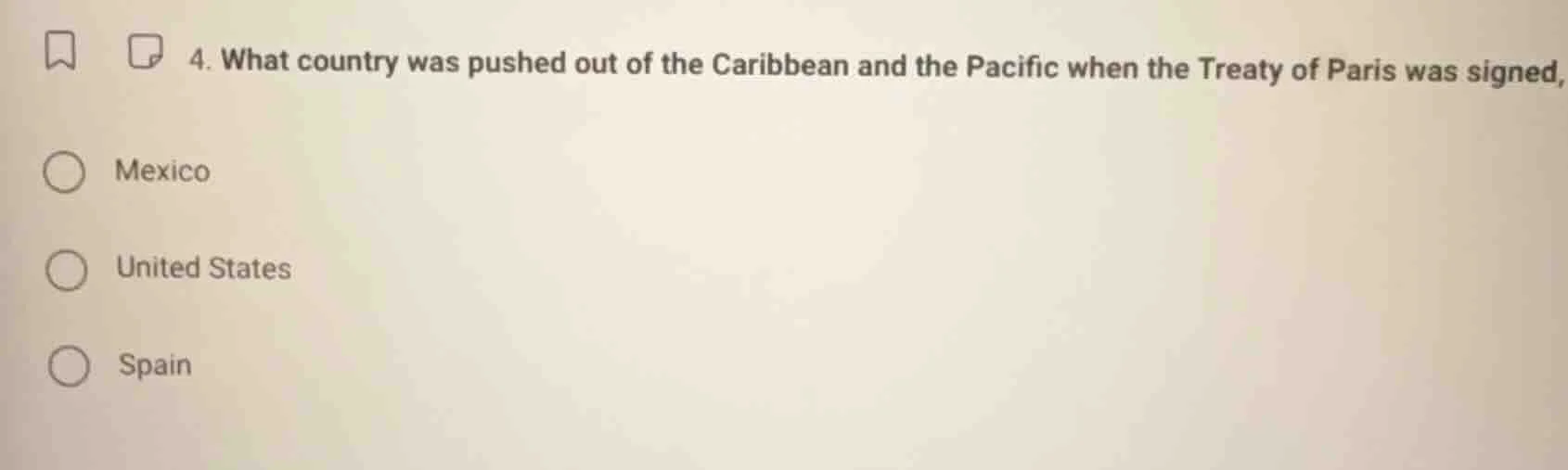 4. what country was pushed out of the caribbean and the pacific when th…