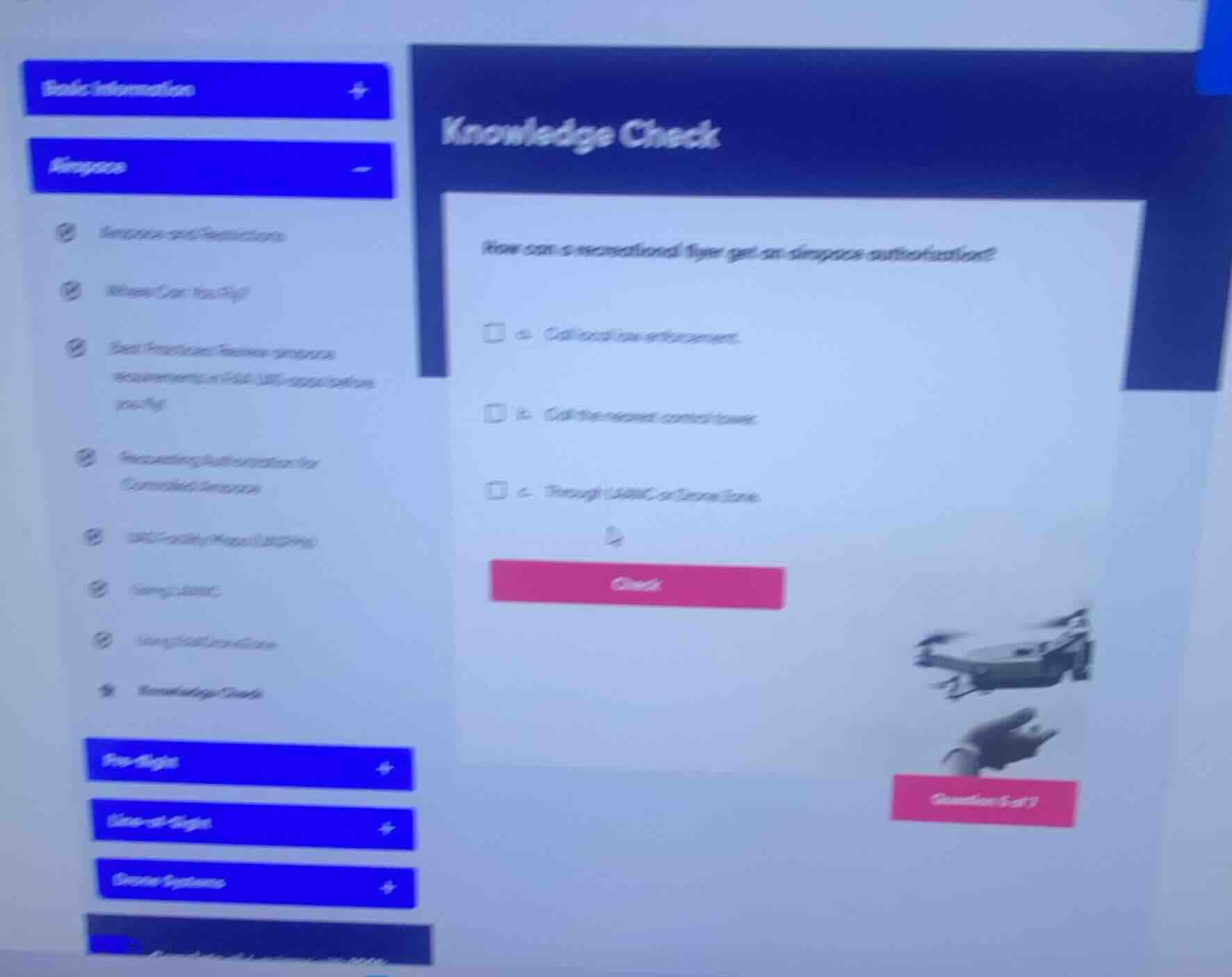 knowledge check how can a recreational flyer get an airspace authorizat…