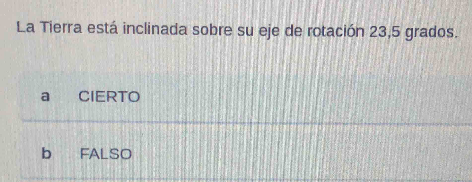 la tierra está inclinada sobre su eje de rotación 23,5 grados. a cierto…