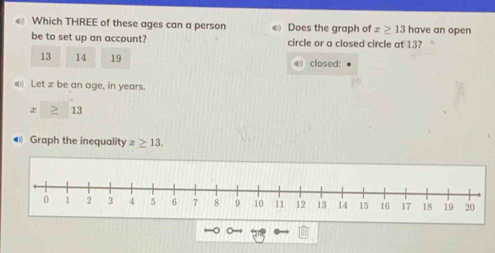 which three of these ages can a person be to set up an account? 13 14 1…