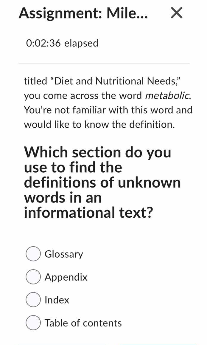 titled “diet and nutritional needs,” you come across the word metabolic…