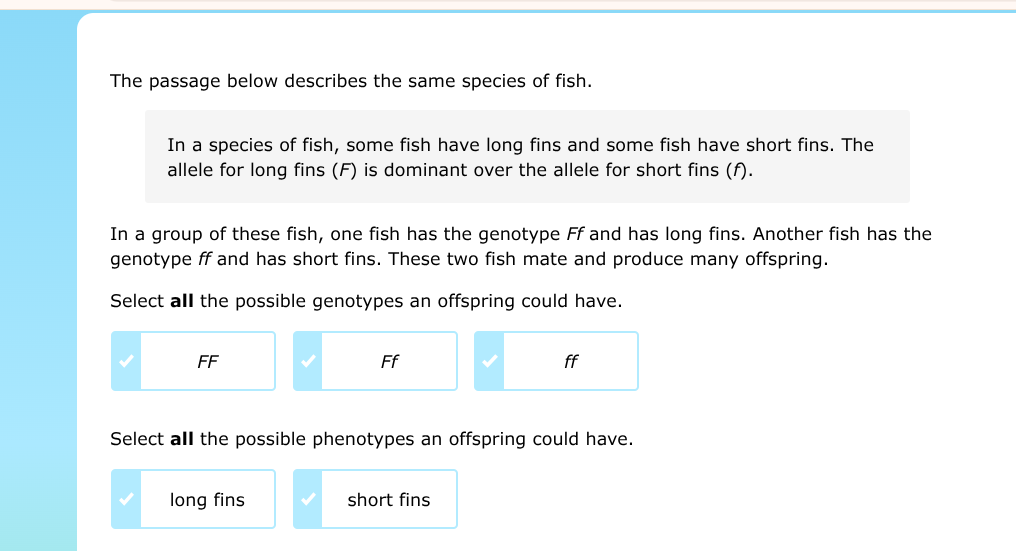 the passage below describes the same species of fish. in a species of f…