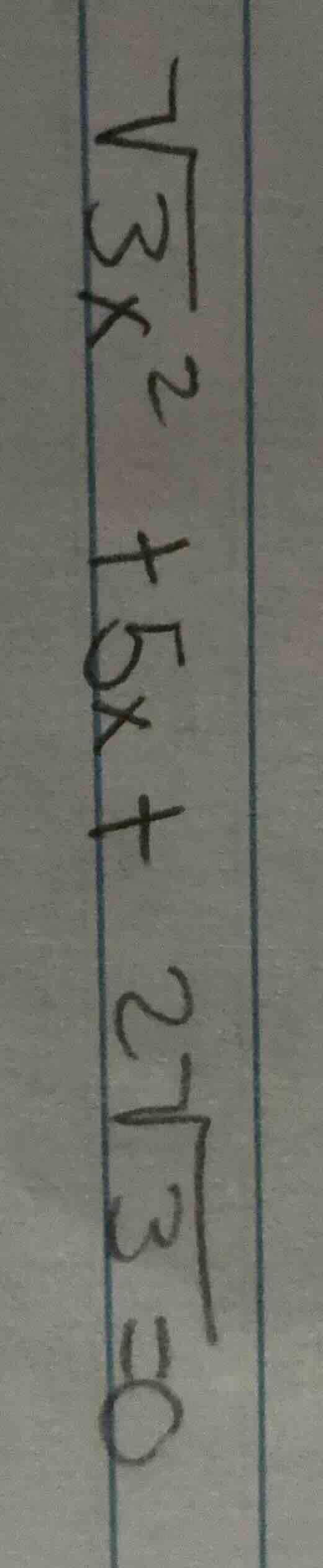 $sqrt{3}x^{2}+5x + 2sqrt{3}=0$