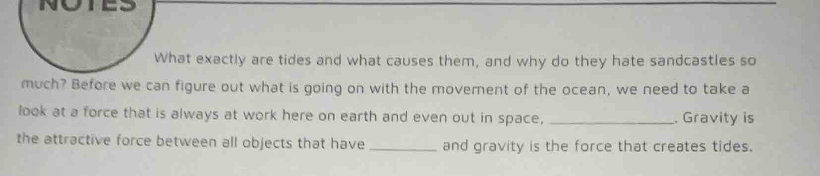 what exactly are tides and what causes them, and why do they hate sandc…