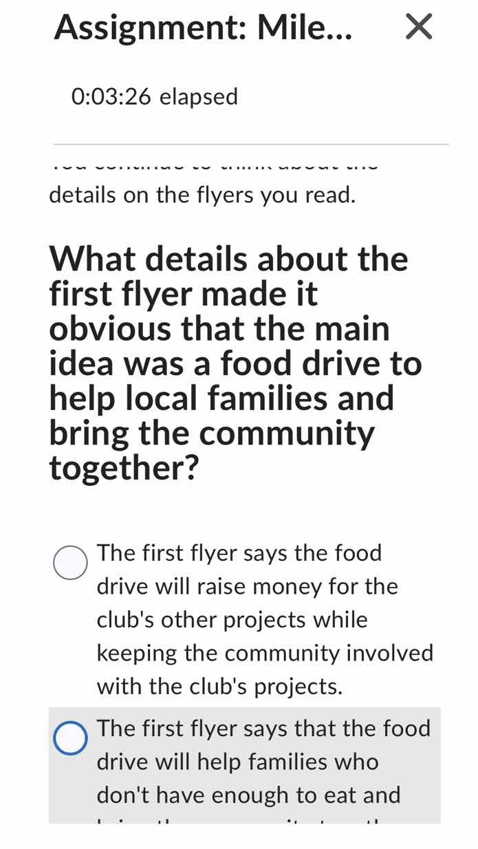 details on the flyers you read. what details about the first flyer made…