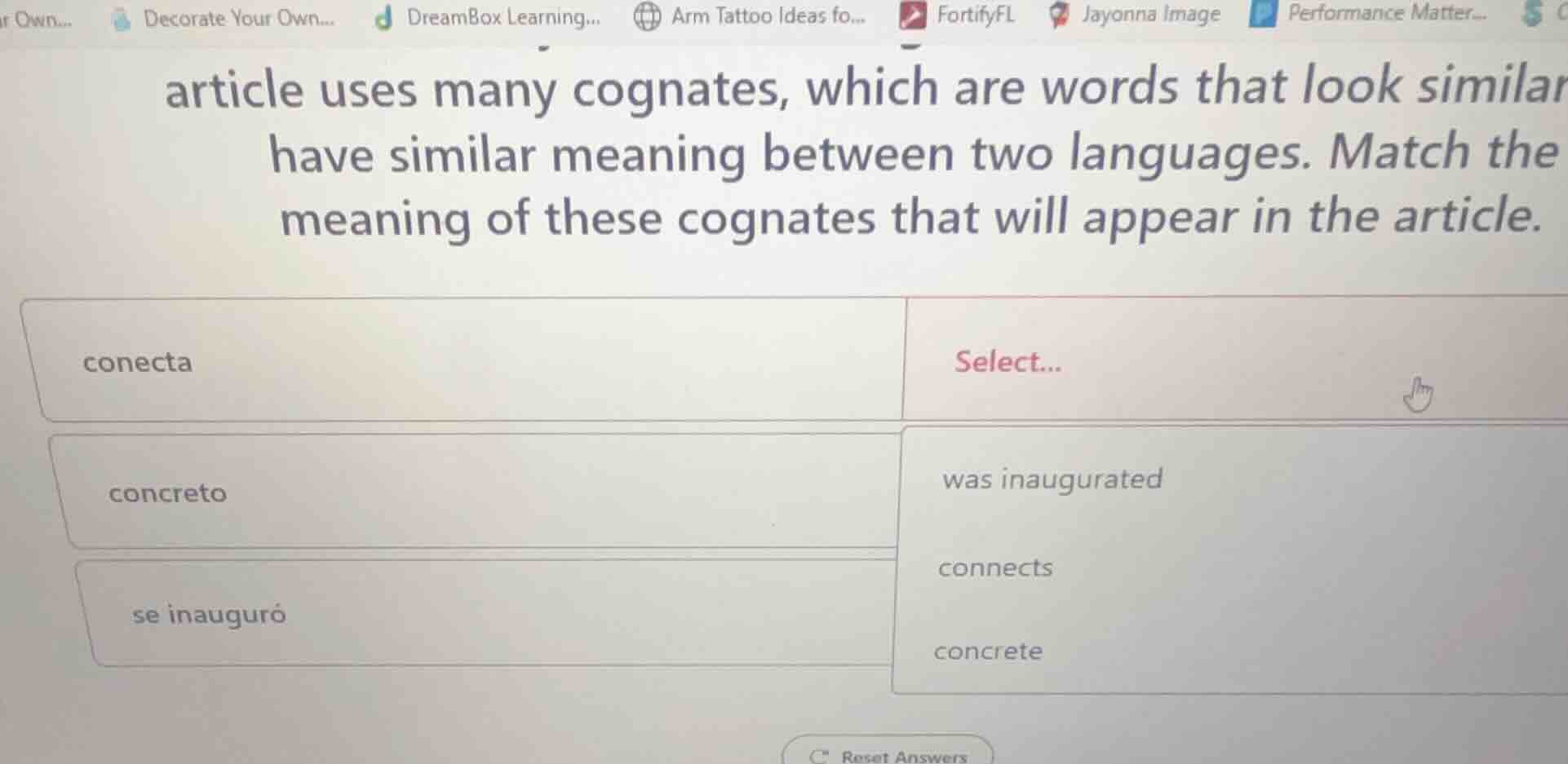 article uses many cognates, which are words that look similar have simi…