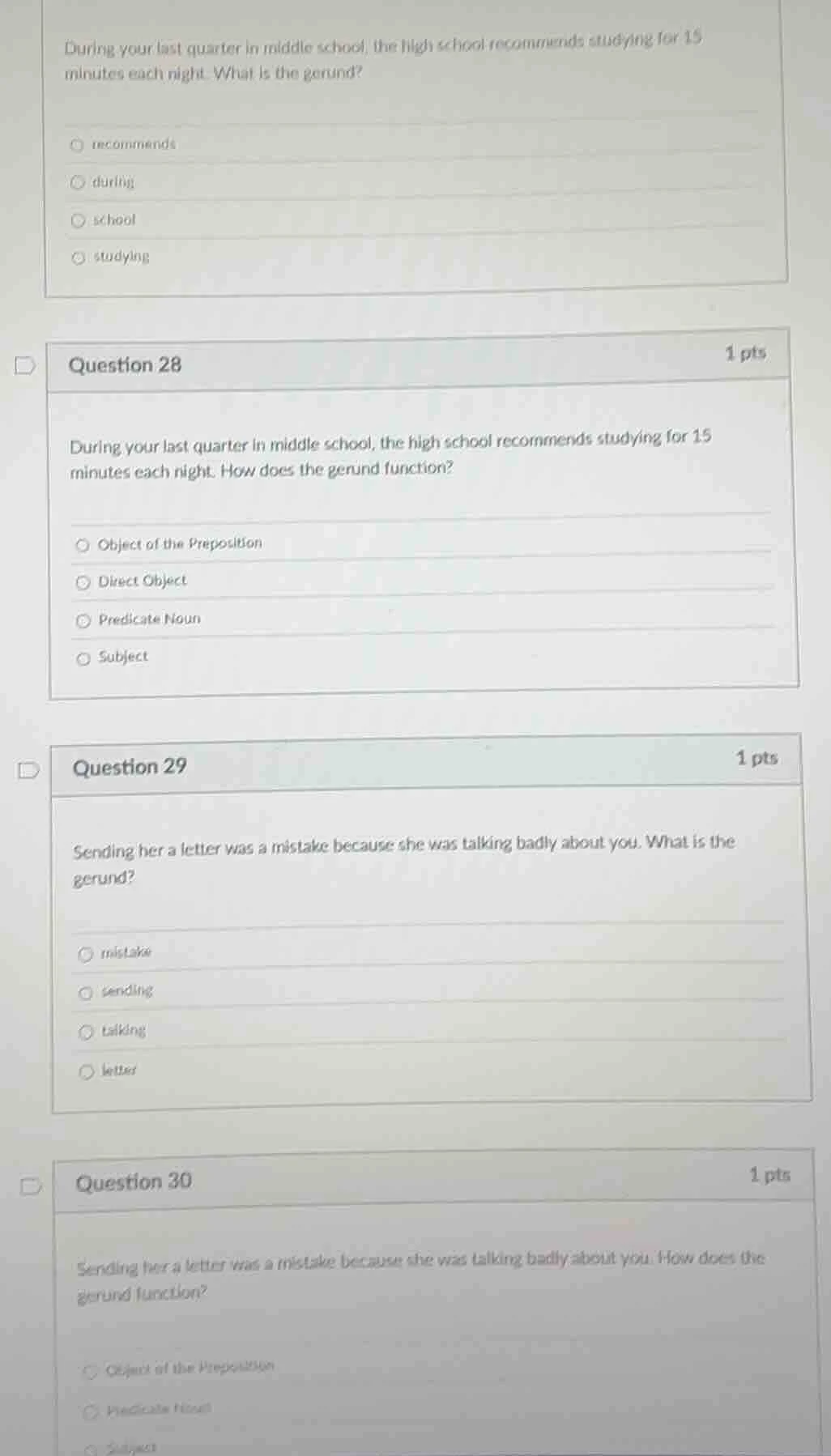 during your last quarter in middle school, the high school recommends s…
