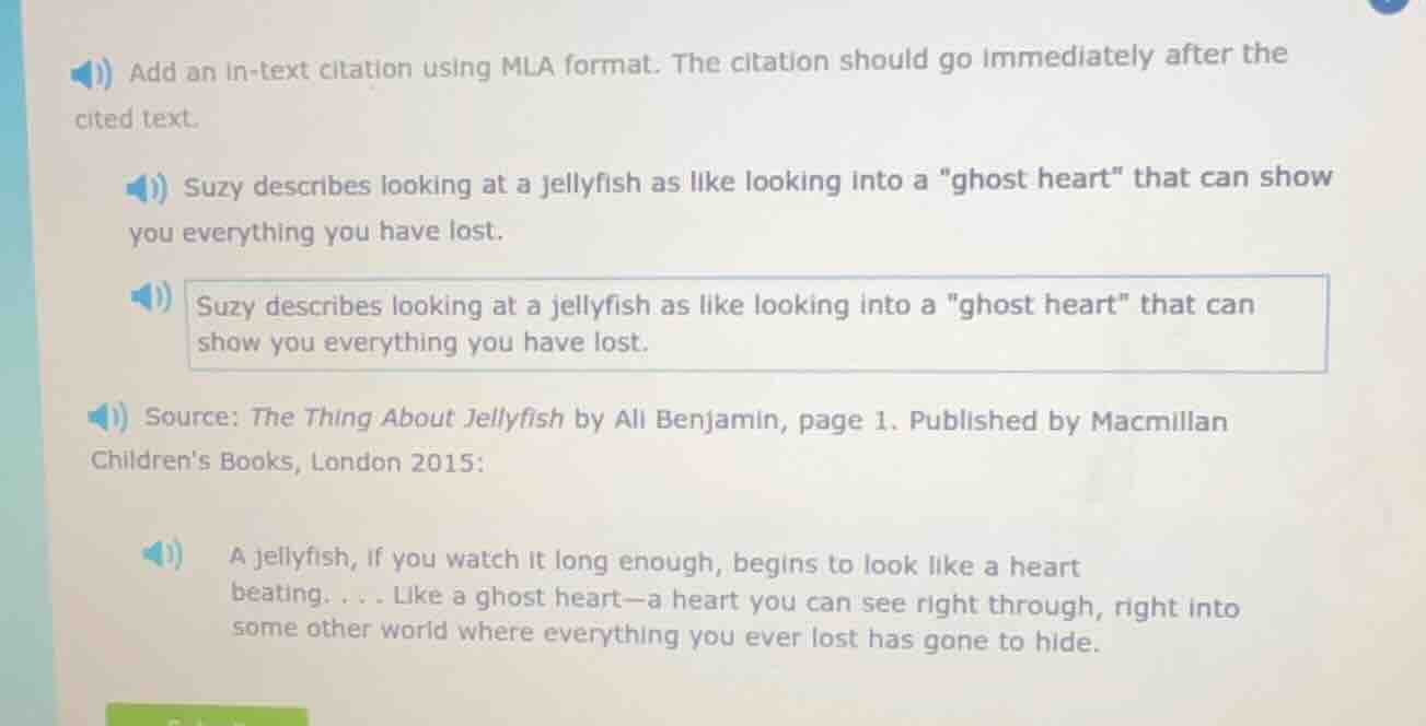 add an in-text citation using mla format. the citation should go immedi…
