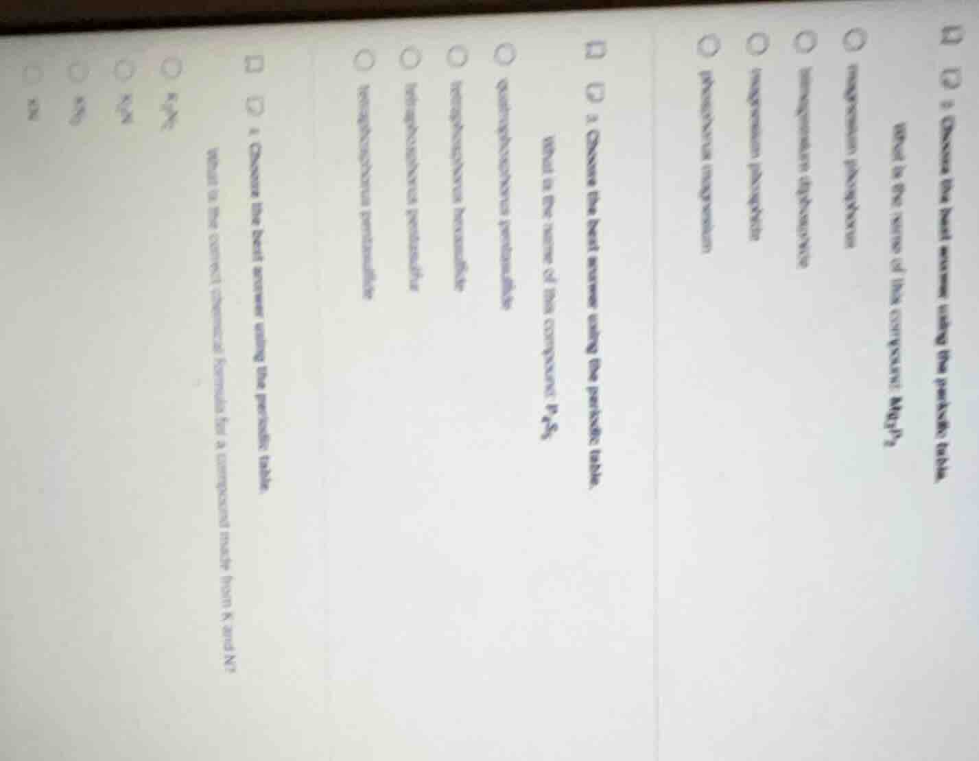 1) choose the best answer using the periodic table. what is the name of…