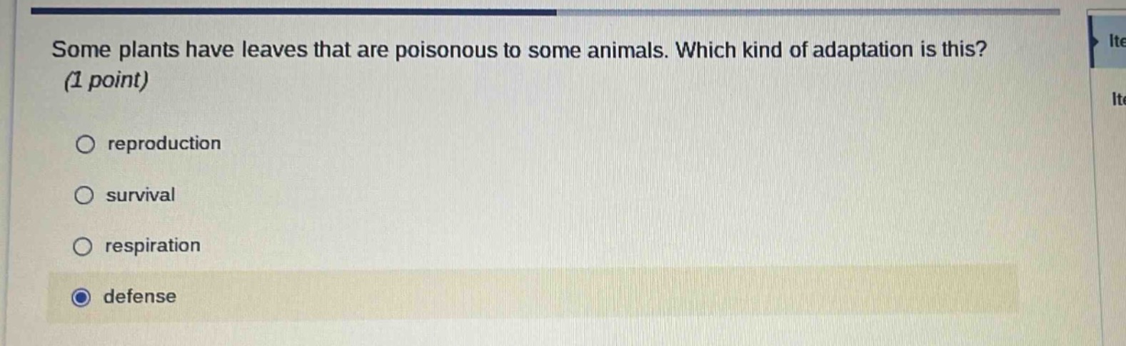 some plants have leaves that are poisonous to some animals. which kind …