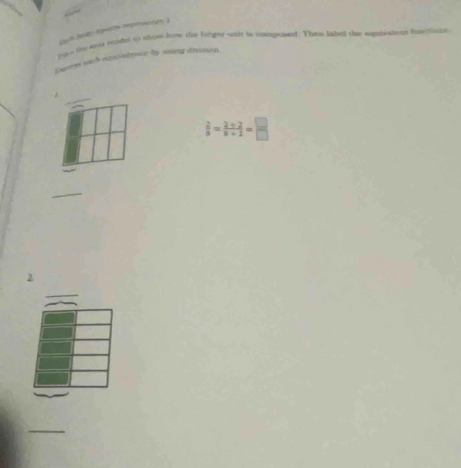use the area model to show how the larger unit is composed. then label …