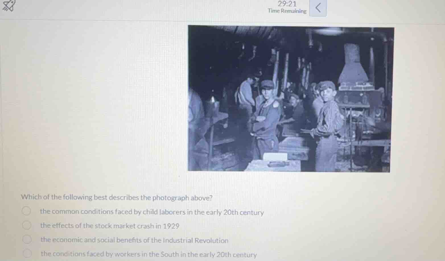 which of the following best describes the photograph above? the common …