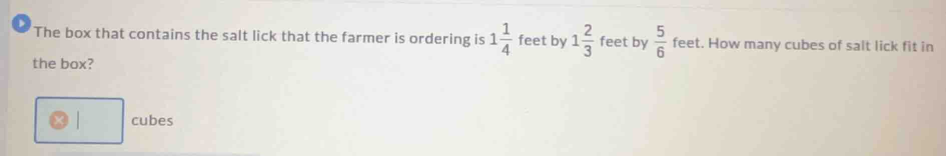 the box that contains the salt lick that the farmer is ordering is $1\\…
