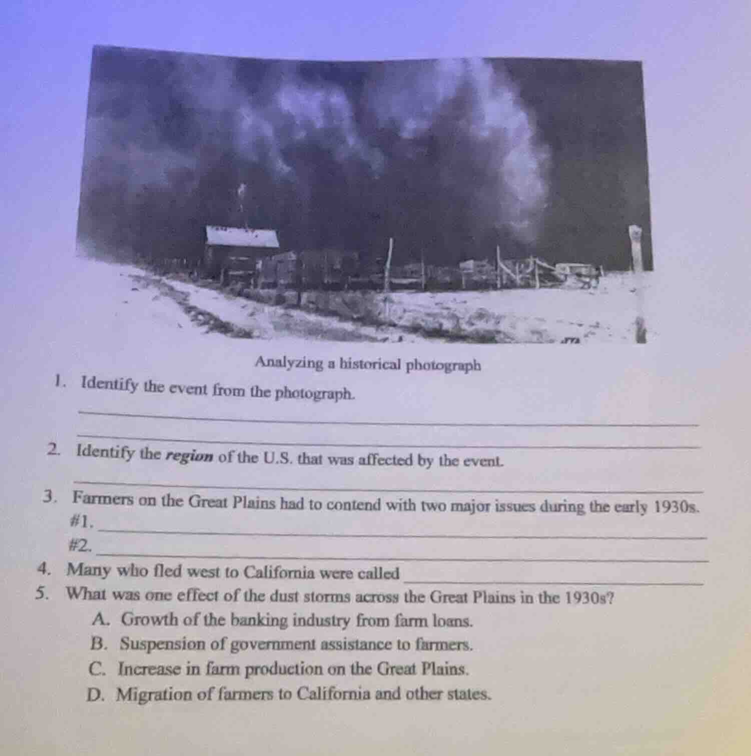 analyzing a historical photograph 1. identify the event from the photog…
