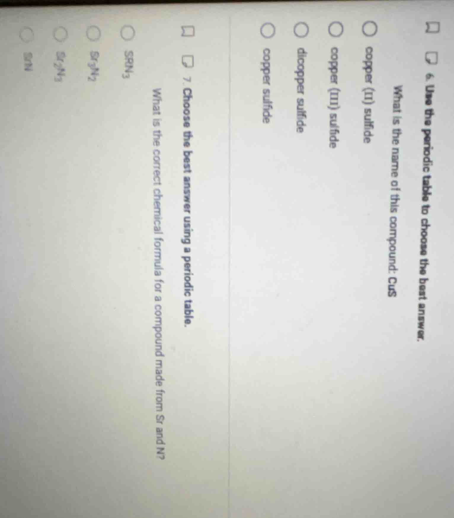6. use the periodic table to choose the best answer. what is the name o…